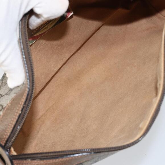 GUCCI GG Supreme Web Sherry Line Bag PVC Beige Gold 89 02 017 Auth 143775 - Picture 10 of 16